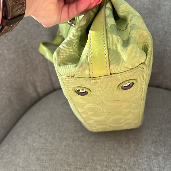 Coach Penelope Lime Green Shoulder Satchel Bag - Picture 5 of 11
